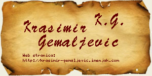 Krasimir Gemaljević vizit kartica